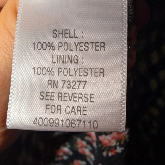 Princess Vera Wang Size L Black White Floral Gingham Dress Spaghetti Strap - Picture 7 of 7